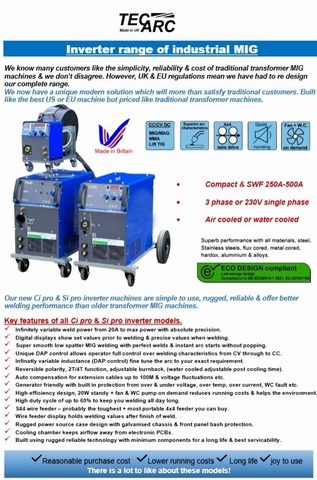 TecArc Ci 253 Pro Compact MIG, (MMA & Lift TIG) Welder 400V