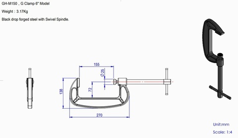Good Hand G Clamps Extra Heavy Duty