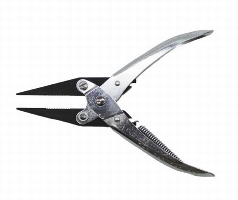 Maun Long Nose 160mm Parallel Plier with return spring