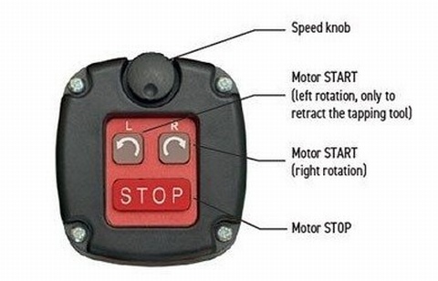 Intuitive control panel at the top of the drill